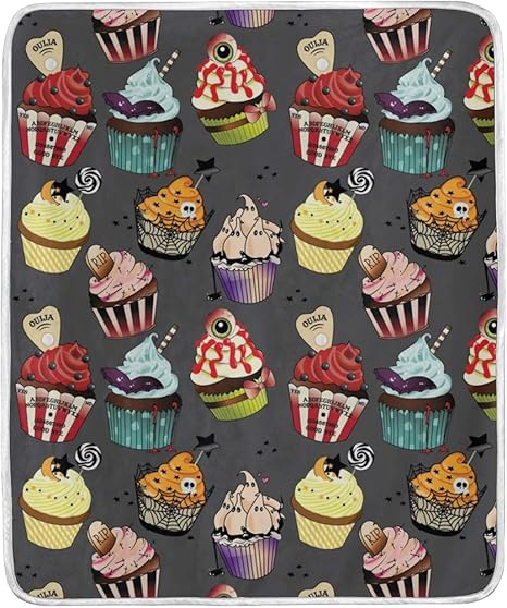 Amazon マイクロファイバー フリース 毛布 ブランケット 127 X 152cm 軽量 軽い 暖かい 柔らかい ソファー用 おしゃれ カップケーキ I柄 並行輸入品 ブランケット 毛布 オンライン通販