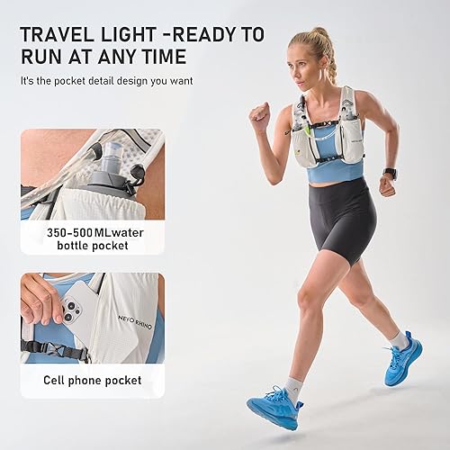 Miniatura 2 de N NEVO RHINO Chaleco para correr, chaleco de hidratación ligero, mochila de agua aislada con bolsa de agua de 1.5 L para senderismo, senderos,