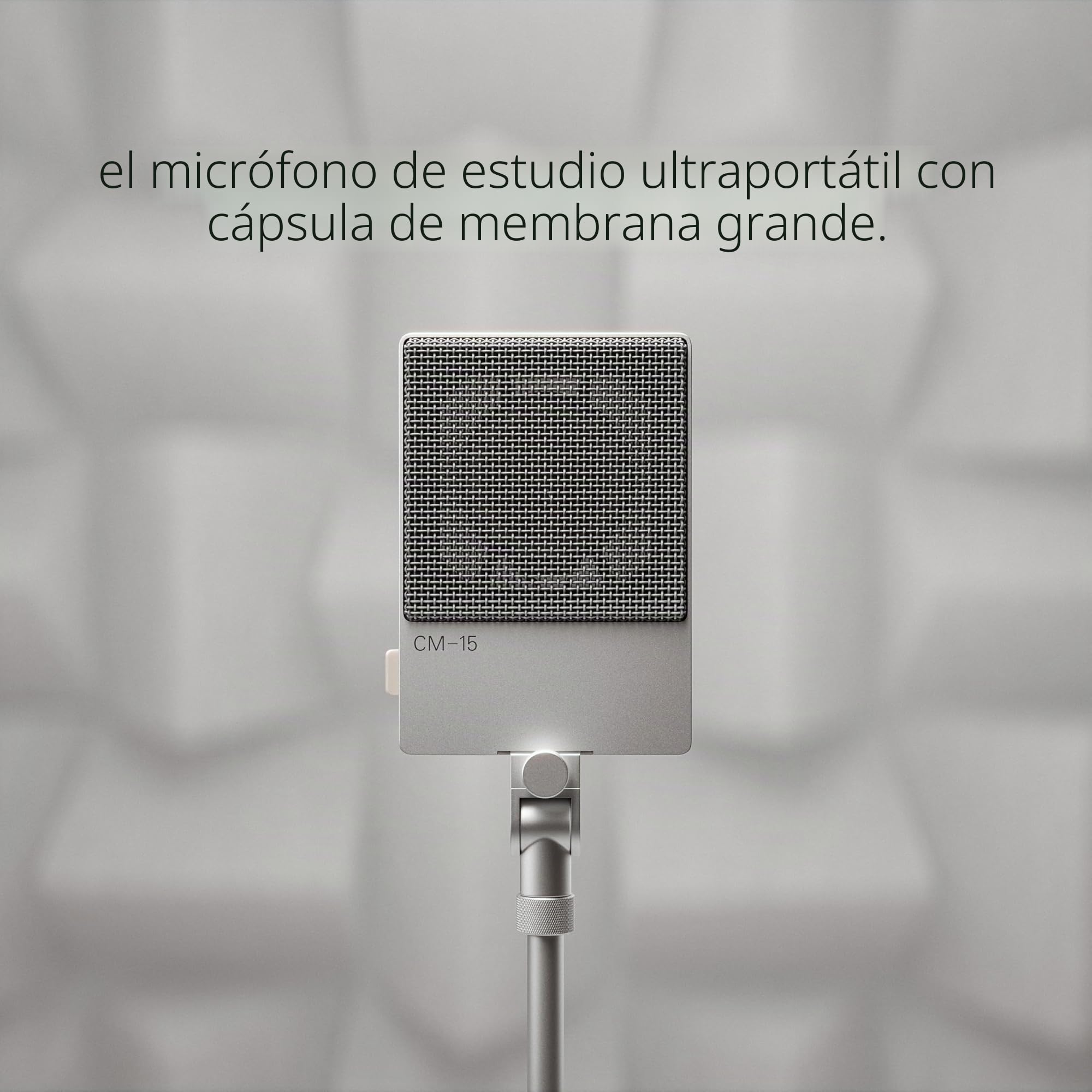 Teenage Engineering CM-15 (Micrófono de Campo portátil, Interfaz de Audio USB-C, Bluetooth, batería Recargable integrada, micrófono MEMS, Calidad de Sonido cristalina, Calidad de Estudio)