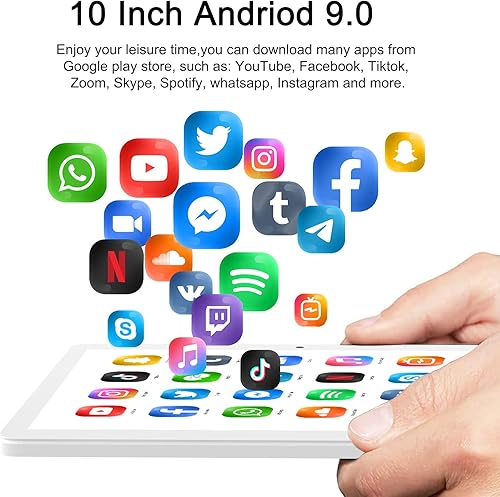 Miniatura 3 de Tablet Android con ranura para tarjeta SIM, tabletas PC de 10 pulgadas con 32 GB de almacenamiento, ampliar a 128 GB, batería de larga duración,