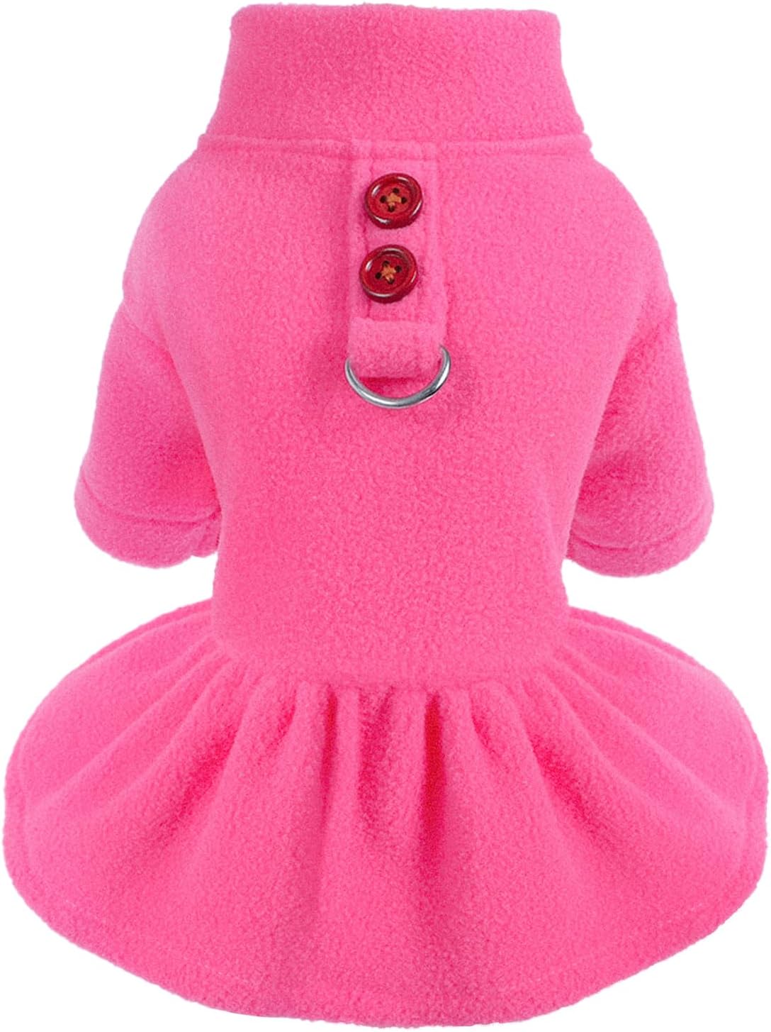 Dog Harness Dress Fleece Dog Sweater for Small Dogs Girl