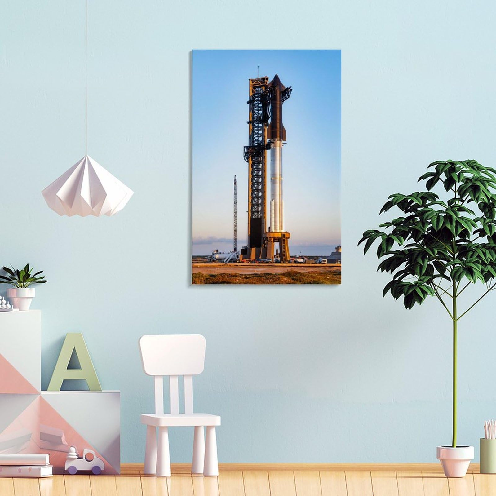 SpaceX - Póster espacial con diseño de nave estelar para decoración de oficina, habitación, cielo estrellado cósmico, pósteres para decoración de pared, 60 x 90 cm