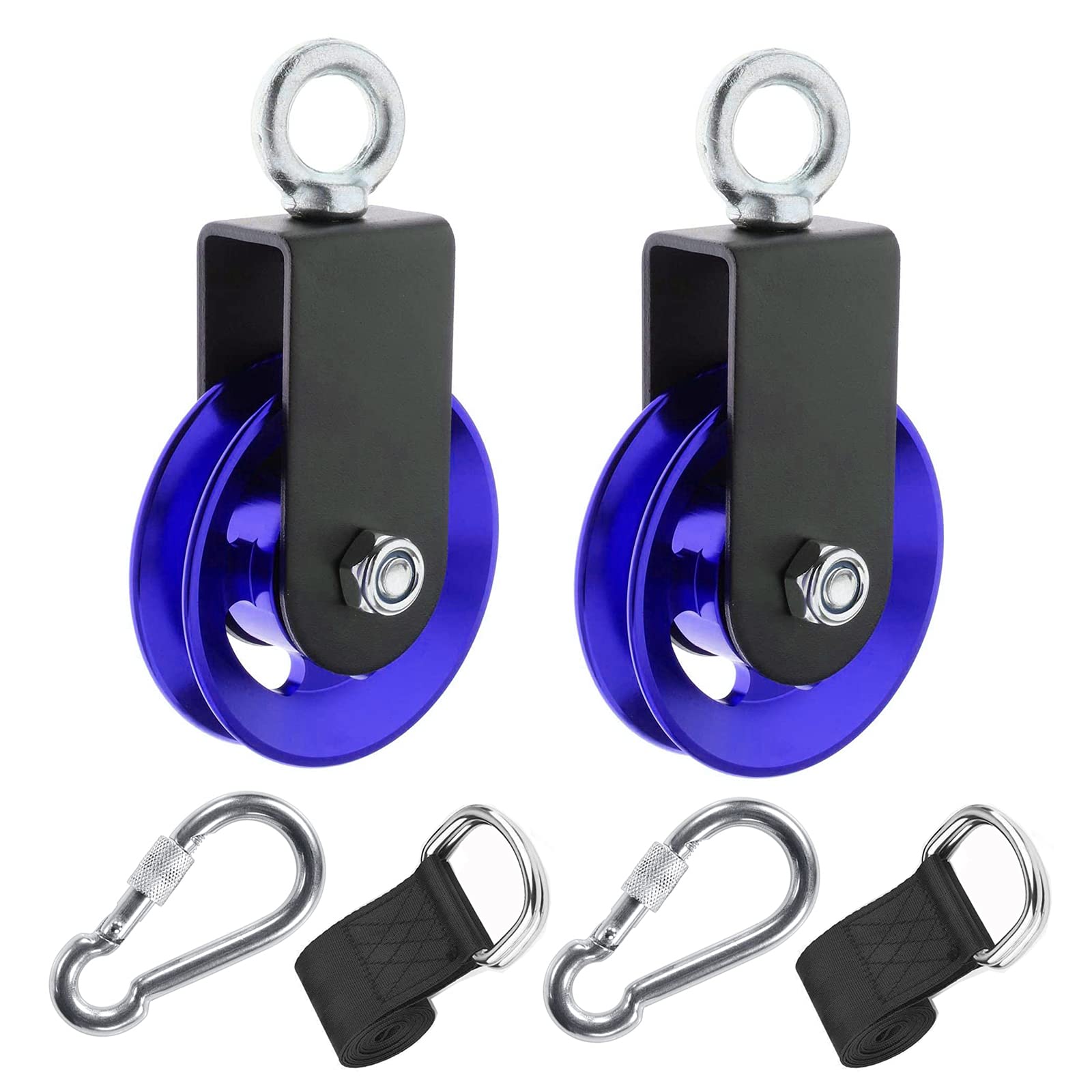 Buy Heavy Duty Lightweight Aluminum Cable Pulleys with Hanging Strap
