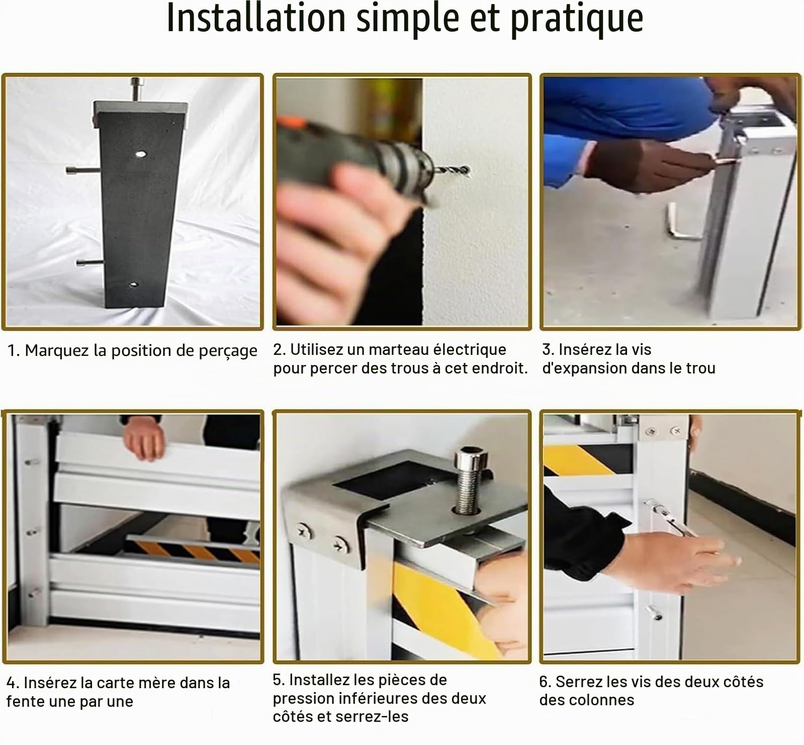Barrière Anti-Inondation Réutilisable Aluminium Batardeau pour Entrées de Portails de Garages