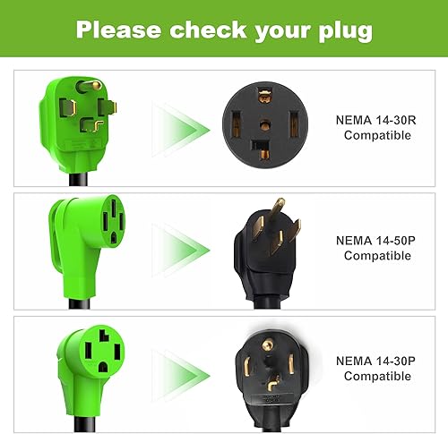 Miniatura 4 de NEMA 14-30P a 14-30R14-50R Divisor adaptador Y para secadora, cable adaptador de enchufe de salida de secadora de 4 puntas, 250 voltios, 10 AWG STW,