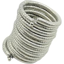 Silver Indian Bangles Sprial Indian Handmade Ethnic Silver Polish Kada Bracelet Bangles Jewelry