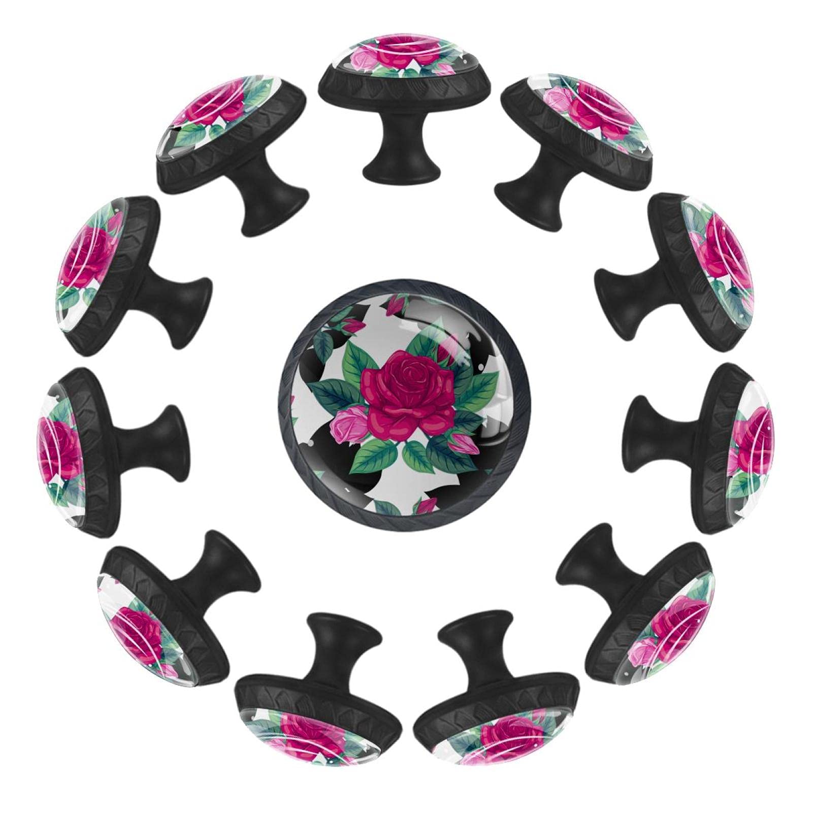 Bouton de tiroir fleur rose de 35mm pour décorer une commode de crèche ou une salle de jeux enfant