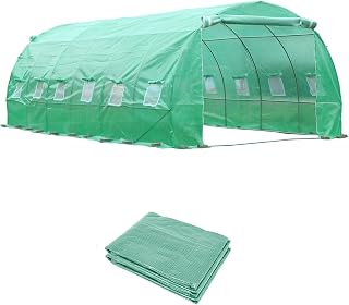BPS Greenhouse Replacement Cover 20' x 10' x 7' Large Walk in Tunnel Outdoor Plant Gardening Greenhouse Cover (Frame NOT Included)