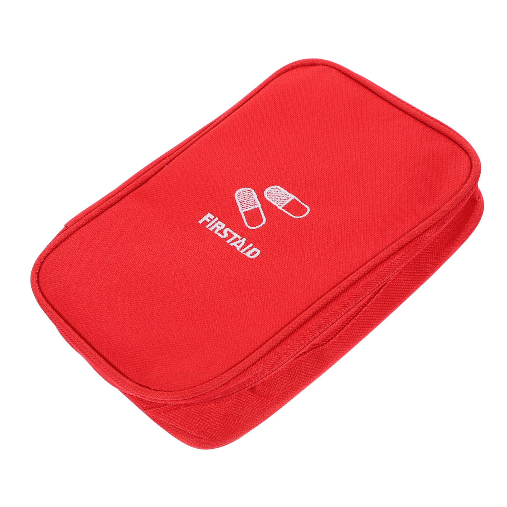 NUOBESTY 5piezas Botiquín De Portátil Bolsa De Vacía Para Camping y Senderismo Grande y Resistente Diseño De Color Rojo