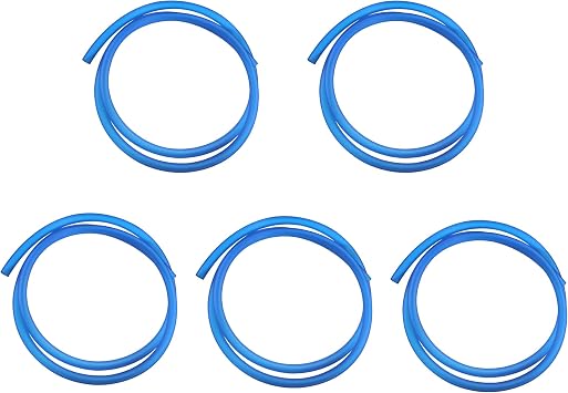 5pcs Gas Fuel Hose 0.2x395mm x 1m Carburetor Lines Hose Oil Pipe Tube Repleacment for ATV Dirt Bike Go Kart Mini Moto-Blue