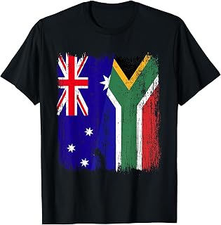 Australia South Africa Half Flag Australian South African T-Shirt