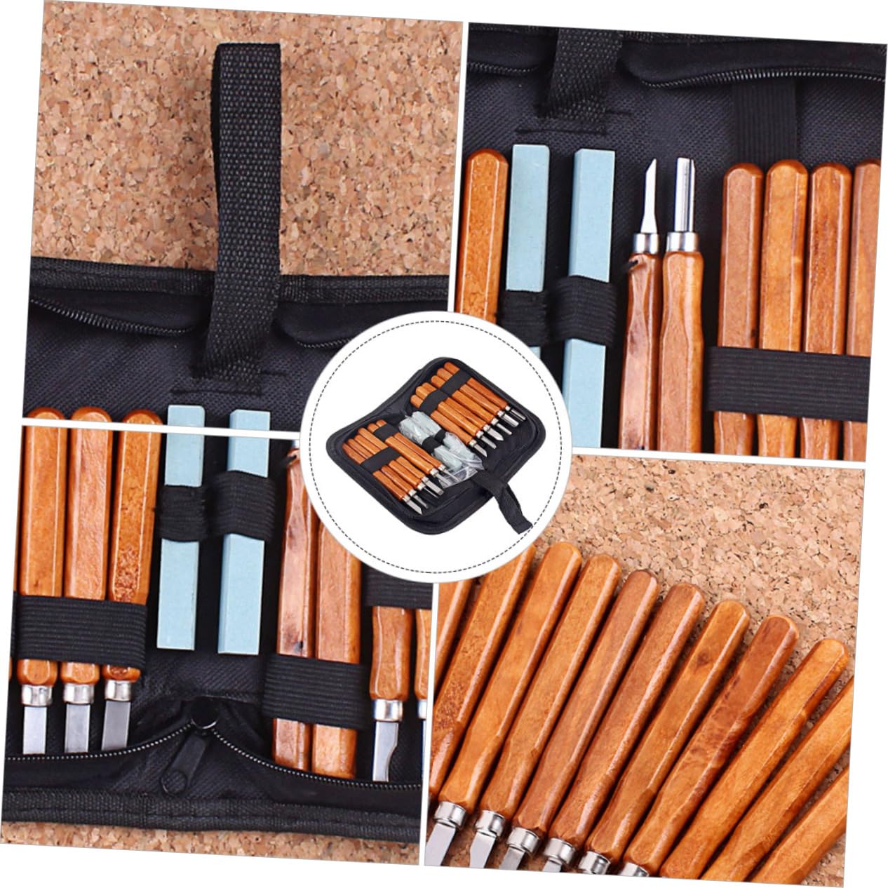 Set Scalpelli da Intaglio Legno per Principianti 14 Pezzi R207a