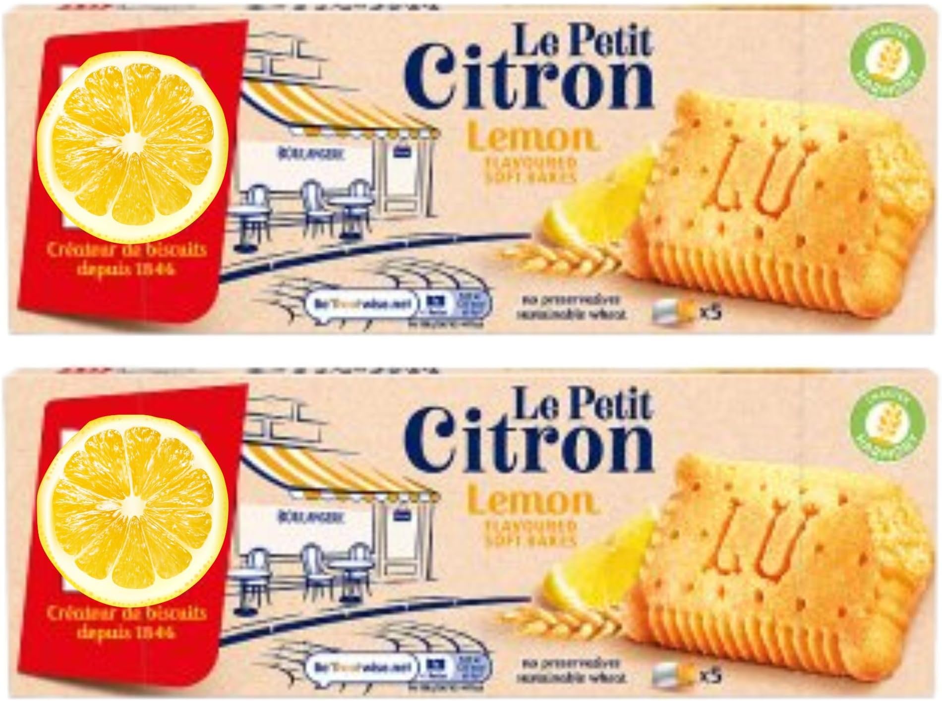 Biscuit Bundle Consisting Petit Citron Lemon Flavoured Soft Bakes140g (2 Pack)