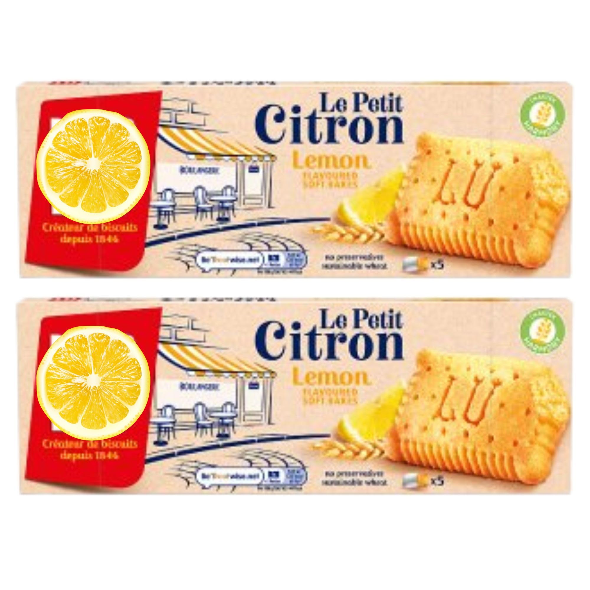 Biscuit Bundle Consisting Petit Citron Lemon Flavoured Soft Bakes140g (2 Pack)