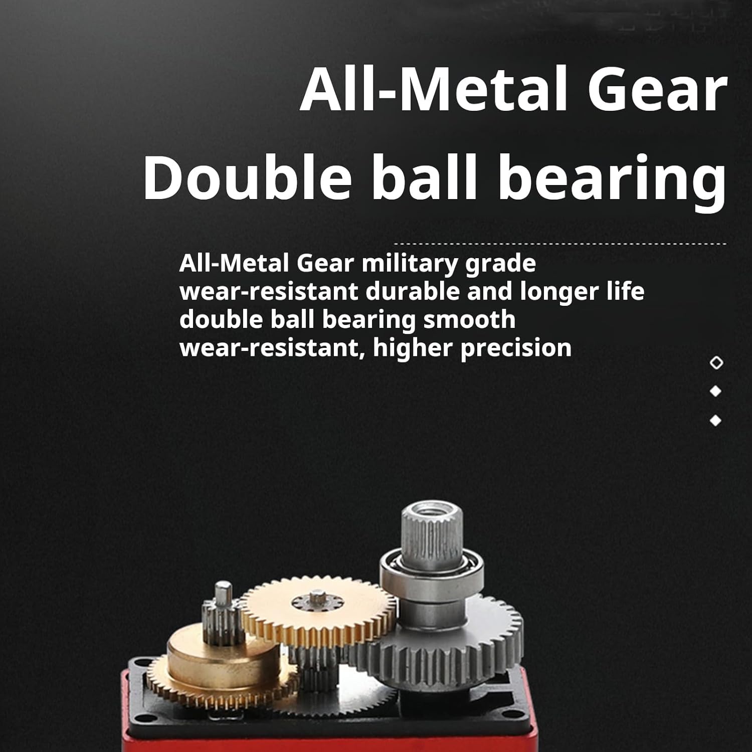 40KG High Torque Digital Servo Motor 5 Metal Gear, Engineering Plastics(PBT)+Aluminum Alloy Case Waterproof for RC Mode DIY,Control Angle 180° (40KG)