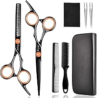 Vista 1 de Kit de tijeras para cortar y degrafilar el cabello, kit profesional de tijeras para mezclar cabello Fcysy, tijeras de peluquero para corte