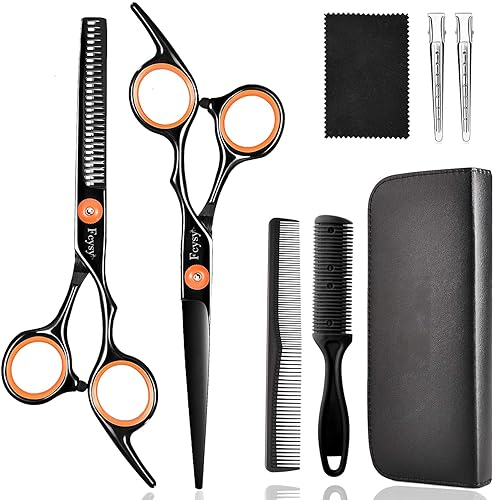 Fcysy - Kit de tijeras de corte de cabello, kit profesional de tijeras para mezclar el cabello, tijeras de peluquería para corte de pelo, tijeras de