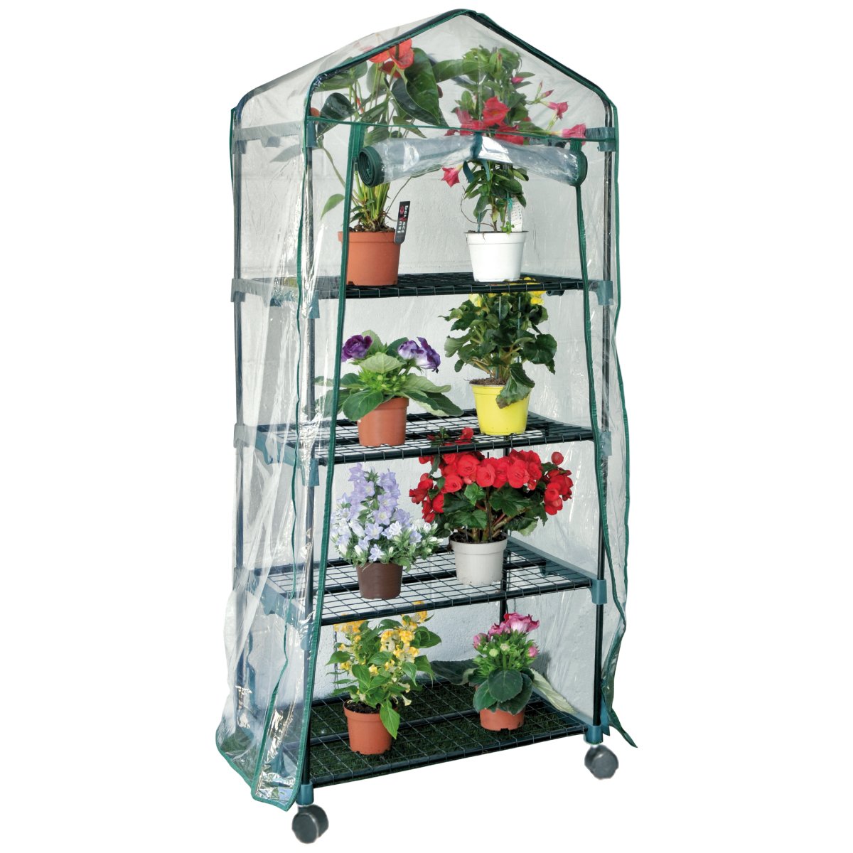Mondo Verde Serra Rapida Maxy con Ruote - 70 x 50 x 160 cm, Trasparente, PVC, Roll Up