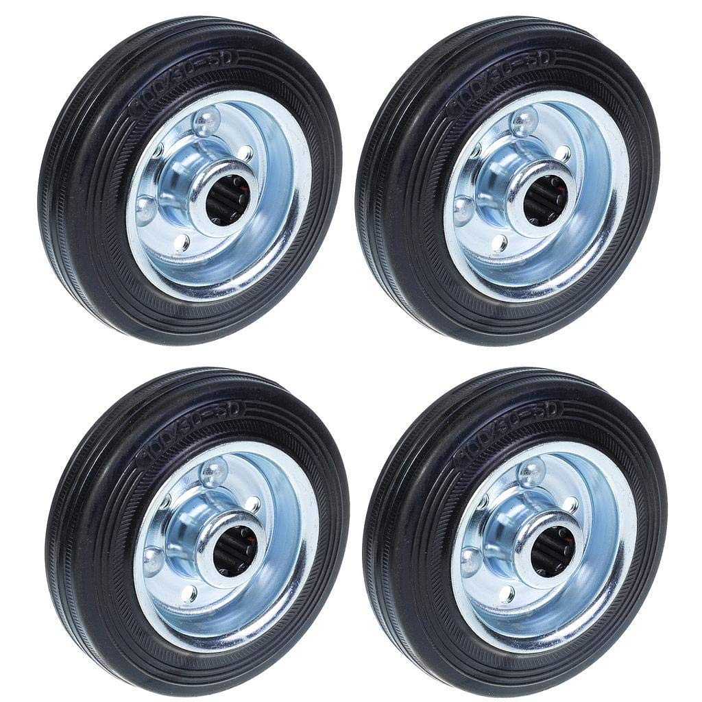 2 PNEUMATICI COPERTONI 4.00 8 GOMME 6 PR RUOTE RINFORZATE CARRELLO RIMORCHIO - Foto 7