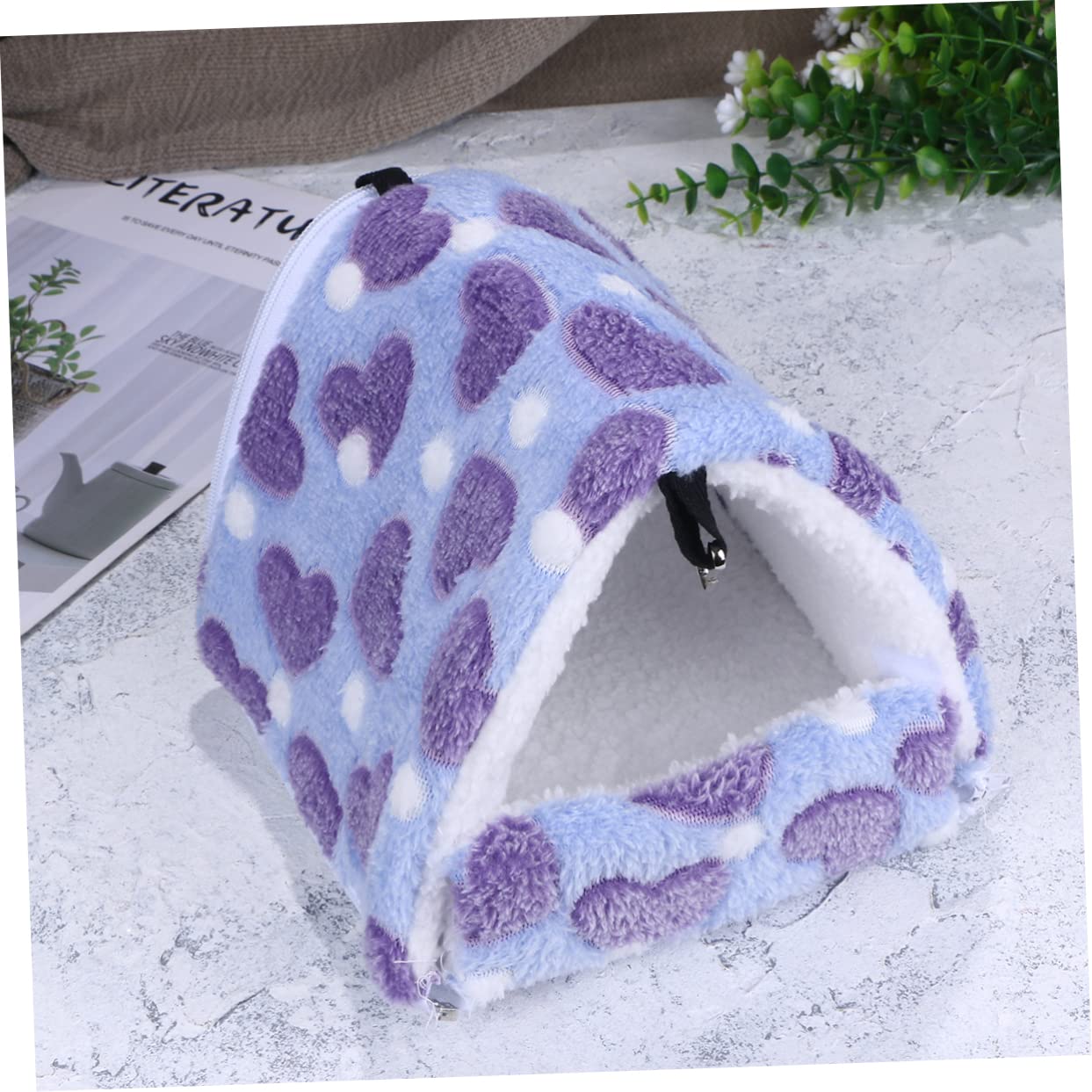 Angoily 3pièces Lit Douillet Amovible pour Hamster Nid Coton Chaud pour Animaux De Compagnie