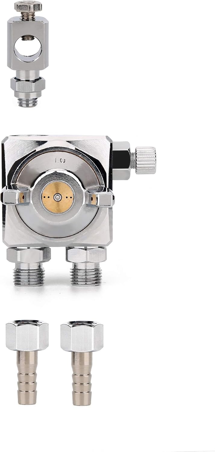 Ouya ST-5 Pneumatic Pressure Feed Automatic Spray Gun Nozzle Size:1.3mm for Automated Production Line Paint Spraying Medical Spraying Heavy Duty Paint Sprayer Set