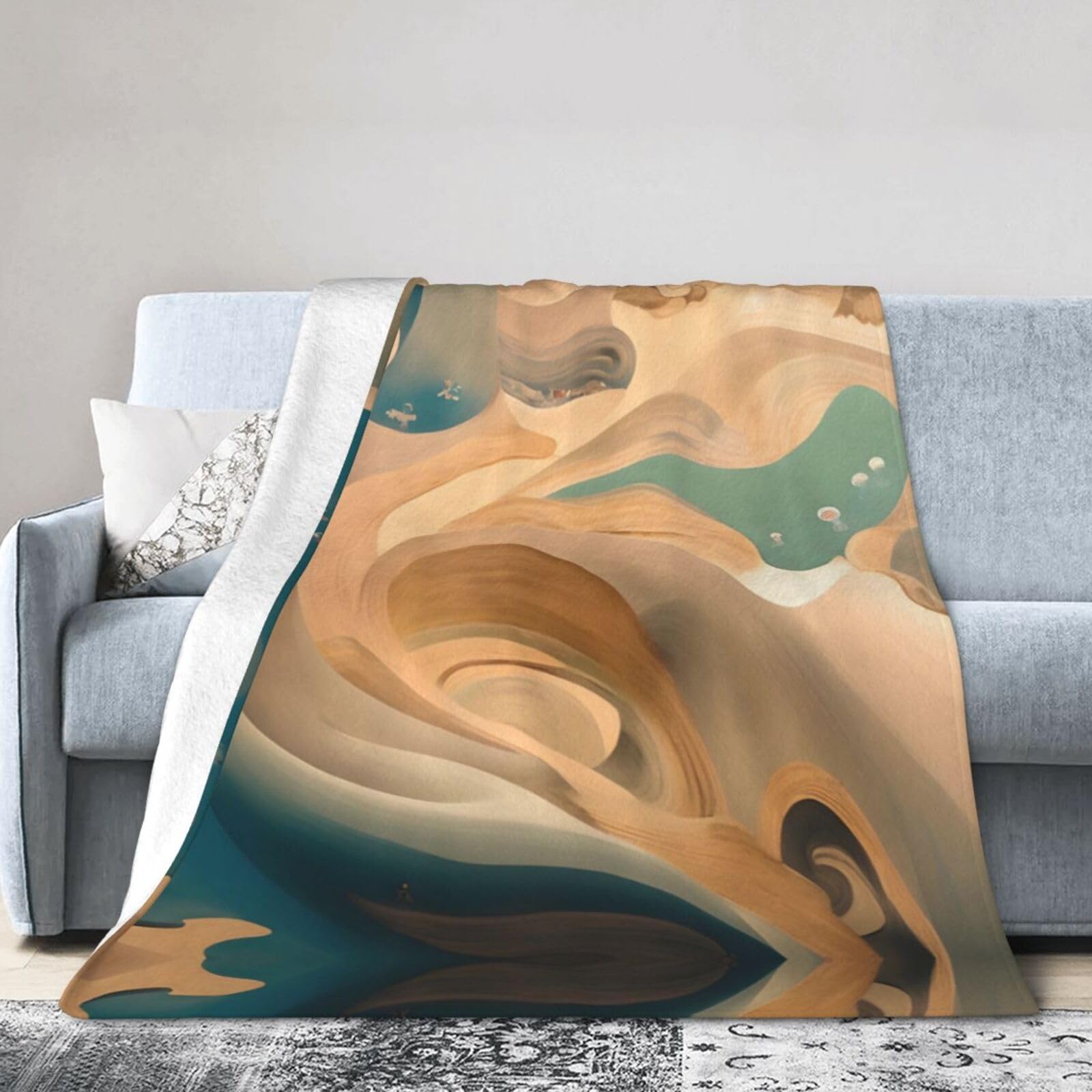 Dunhuang Mystery 40"x30" Fleece Blanket, Full Size, Super Soft, Suitable for Bed, Sofa, Camping, All Seasons