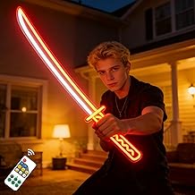 Katana Neon Sign, Light Up Katana LED Sword, Wireless Operated Light Up Sword with Remote, 2-in-1 LED Signs for Wall Decor, Gamer Room Decor for Boys Man Cave Decor, Perfect Teenage Boy Gifts Halloween Christmas Gifts