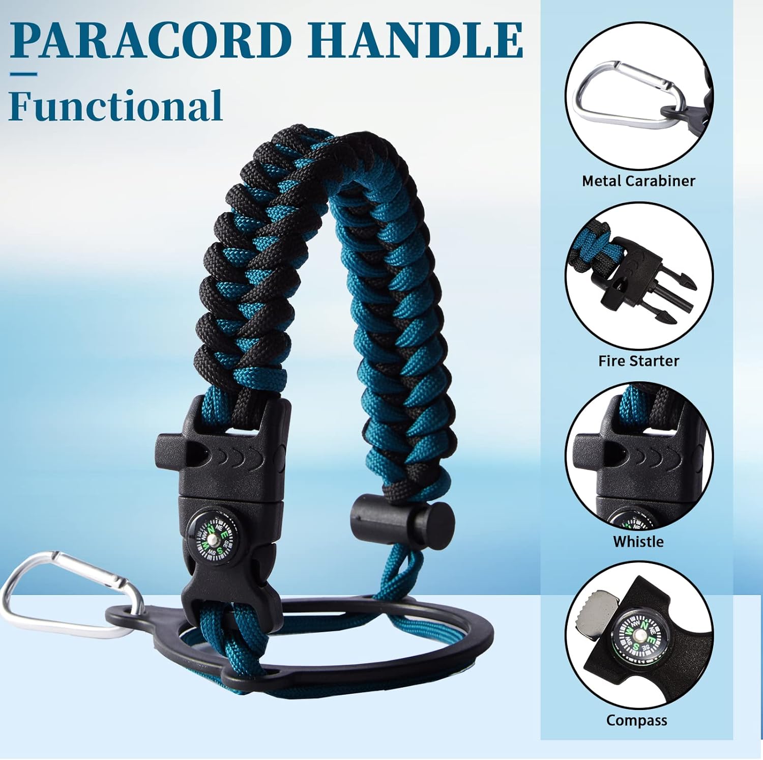 2 Pack 40oz Insulated Water Bottle (Indigo Black & Black) Bundle