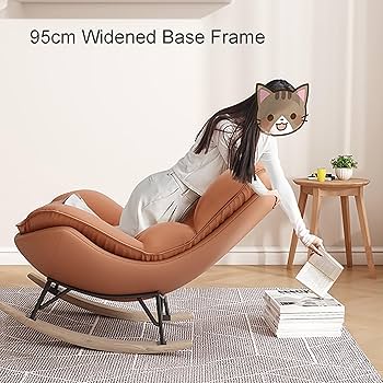 Amazon｜怠け者用ロッキングチェア、リラックスチェア, 布張りの