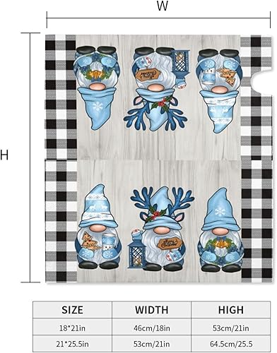 Miniatura 133 de Divertido gnomo de verano para conducir coche y girasol, cubierta magnética para buzón, patrón a cuadros, para decoración del hogar, jardín, 21 x 18