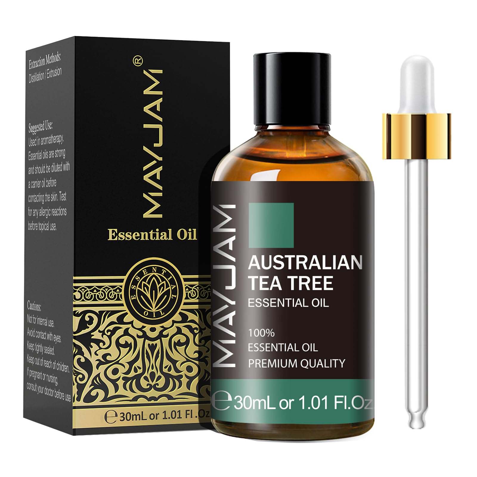 MAYJAM Australian Tea Tree Essential Oils 30ML, Australian Tea Tree Oil for Diffuser, Humidifier, DIY, Home, Wardrobes