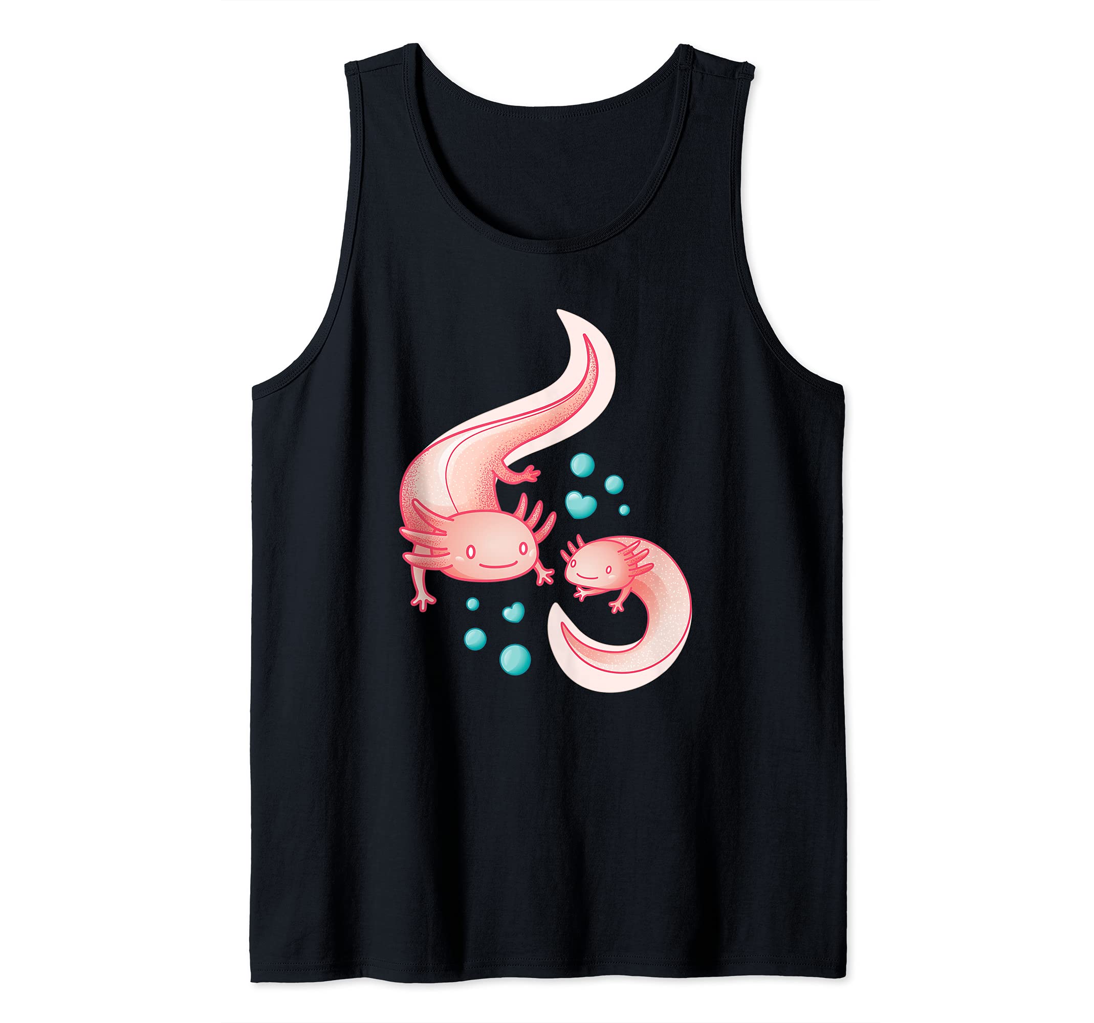 Axolotl Mom with Child Kawaii Super Cute Animal Exotic Pet Tank Top