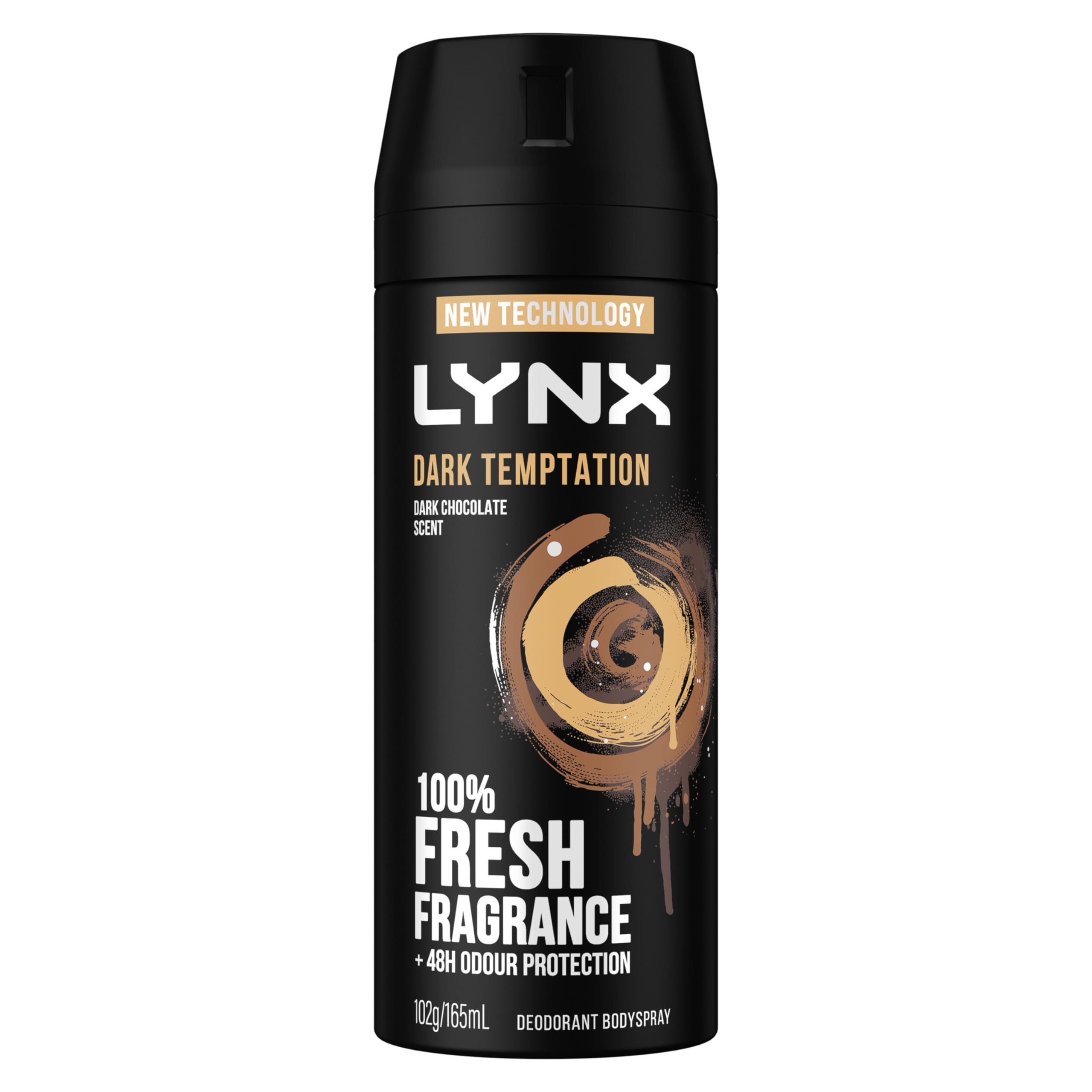 Lynx Dark Temptation Deodorant Body Spray for Men 165ml Long Lasting