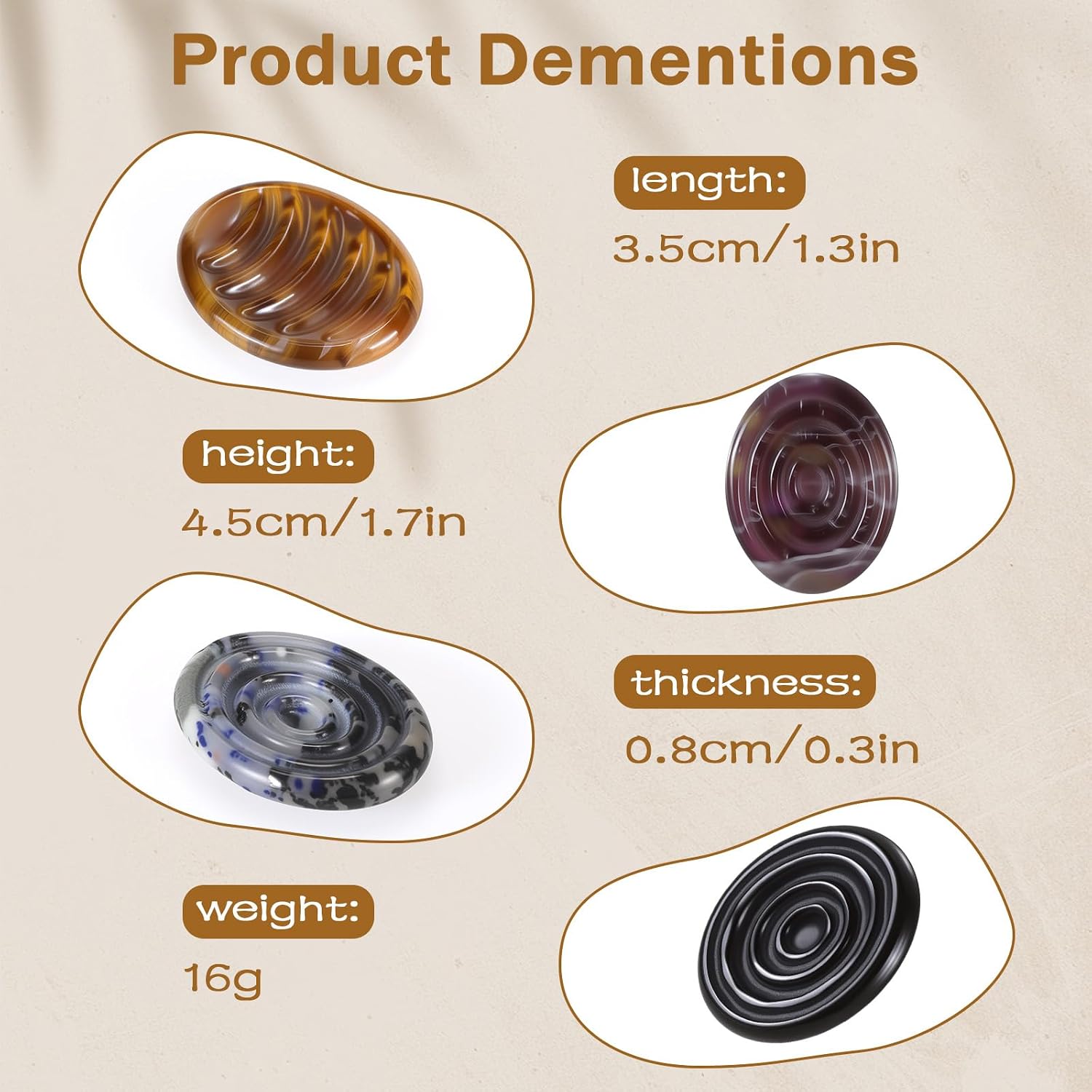 9 Pack Thumb Worry Stones for Anxiety, Crystals and Healing Stones Bulk Set, Polished Worry Stone for Adults, Stress Relief & Meditation, Yoga, Mindfulness & Calming Gifts, Oval Stones for DIY Crafts