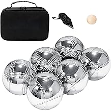 Bowling balls, multiple fun toy kit with carrying bag - Outdoor steel balls - For backyards, beaches, picnics, vacations and outdoor activities