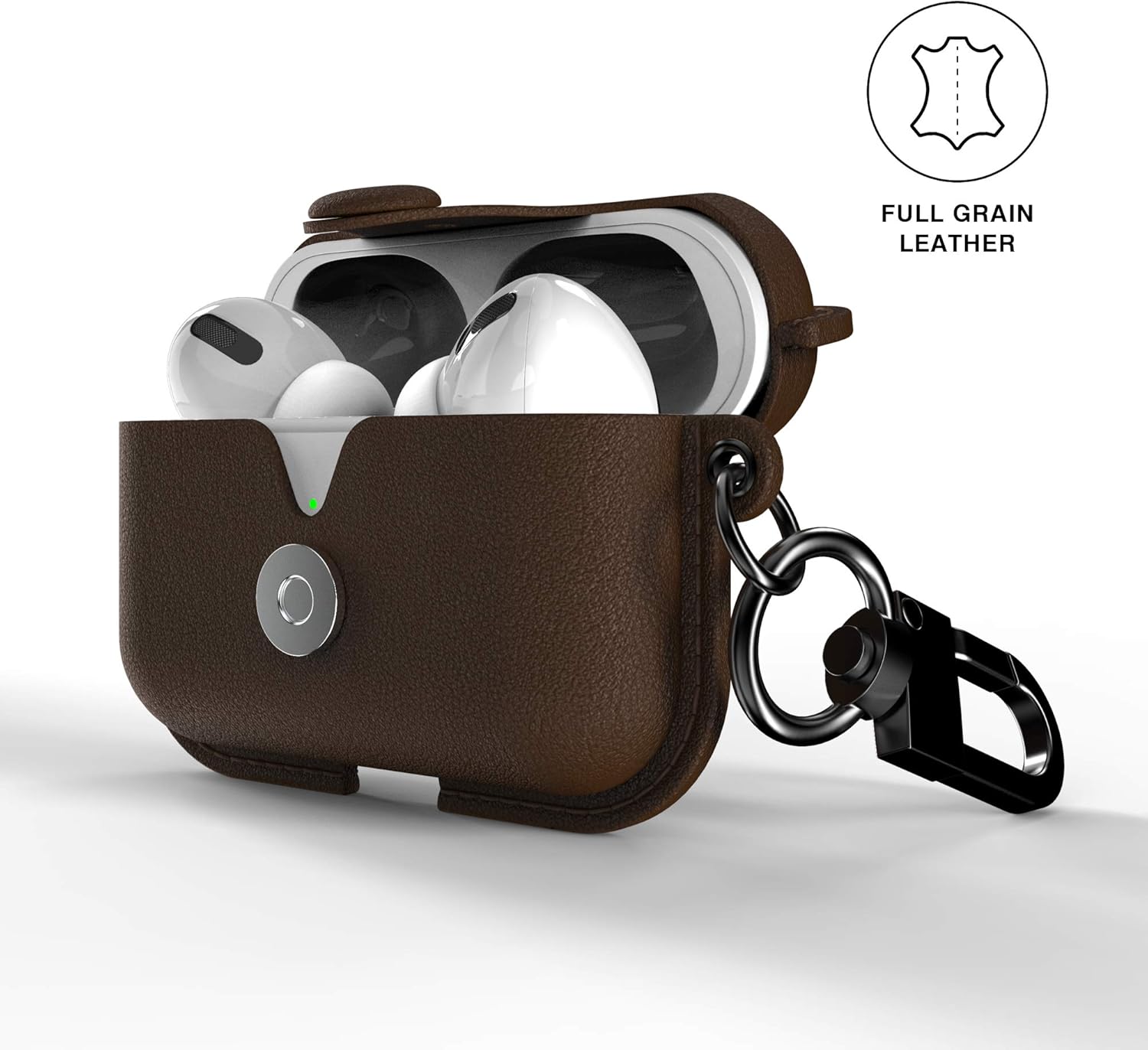 Best Cyber Deals 🔥 Bugatti Compatible with Airpods Pro Case, Wireless Charging Compatible, Leather Carry Case for Airpod Pro with Carabiner, Chocolate Limited Stock Bugatti Compatible with Airpods Pro Case, Wireless Charging Compatible, Leather Carry Case for Airpod Pro with Carabiner, Chocolate