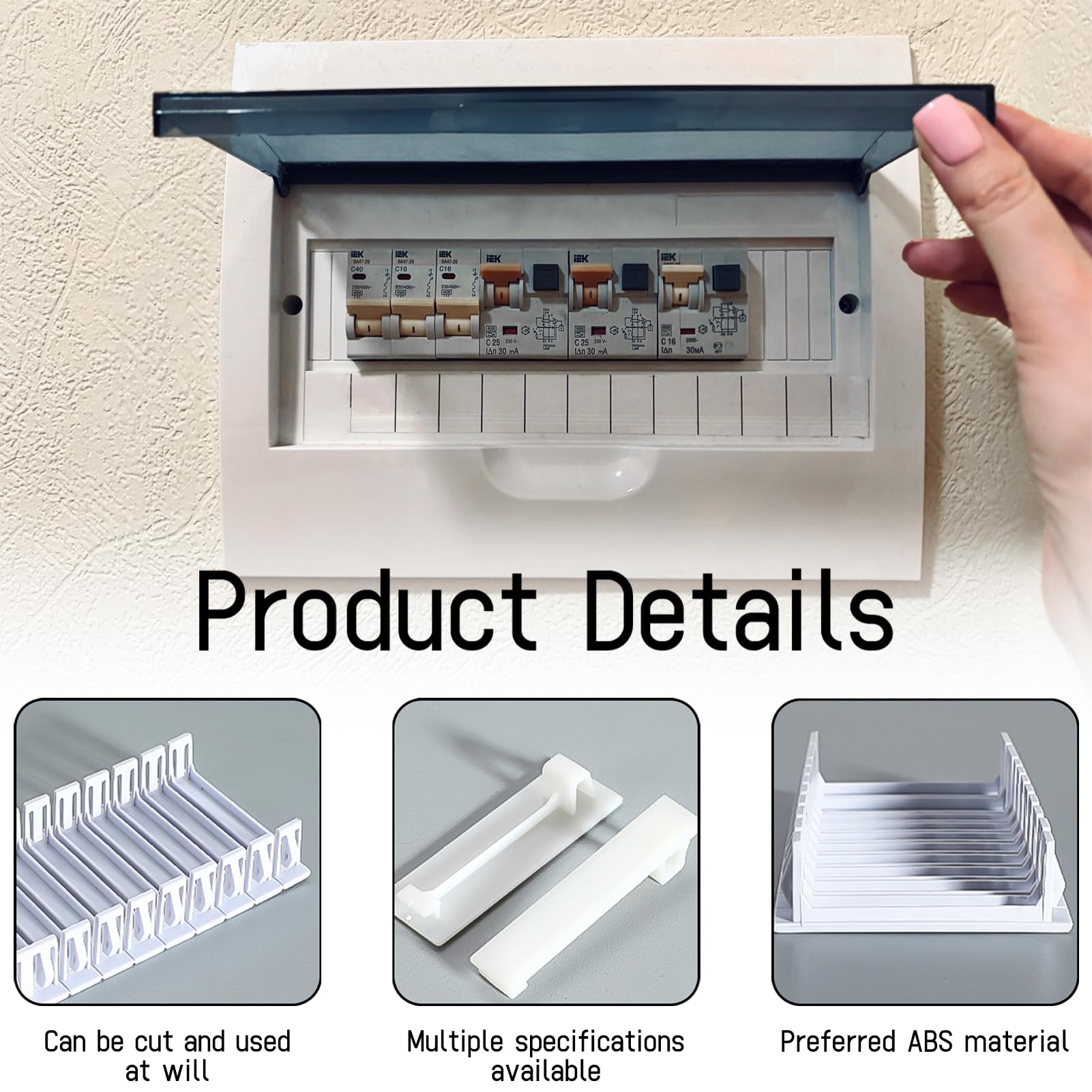 Cache-Vide pour Tableau Électrique Modulaire Blanc 12pces, Compatible Standard