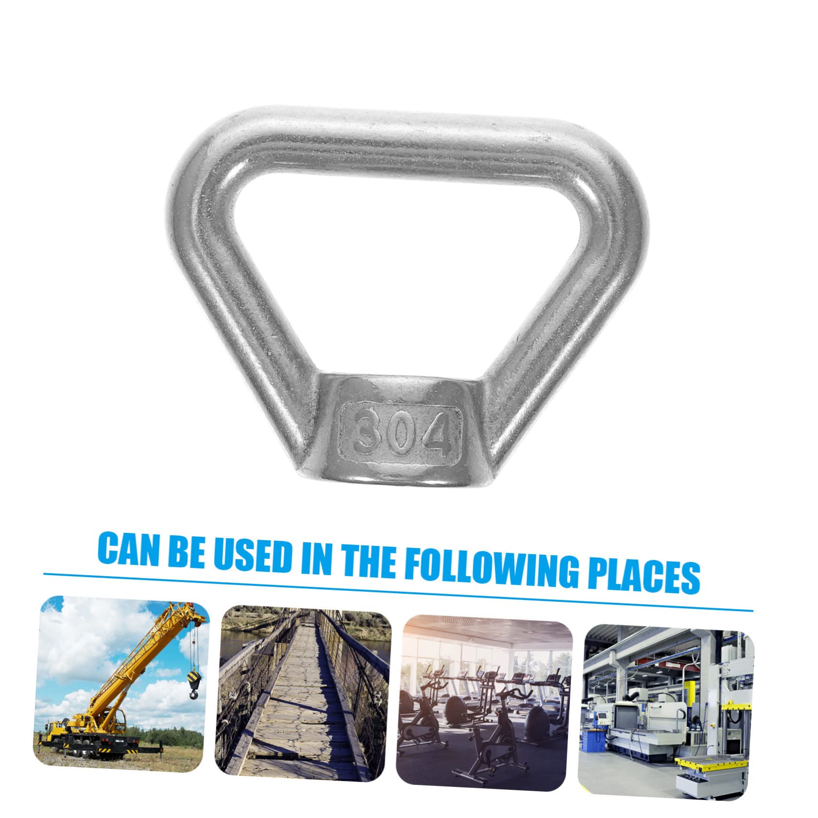 NAMOARLY 304 Stainless Steel Ring Nut Heavy Duty Tie Down Ring Eye Nut Lifting Eye for Marine Roof Rack Kayak