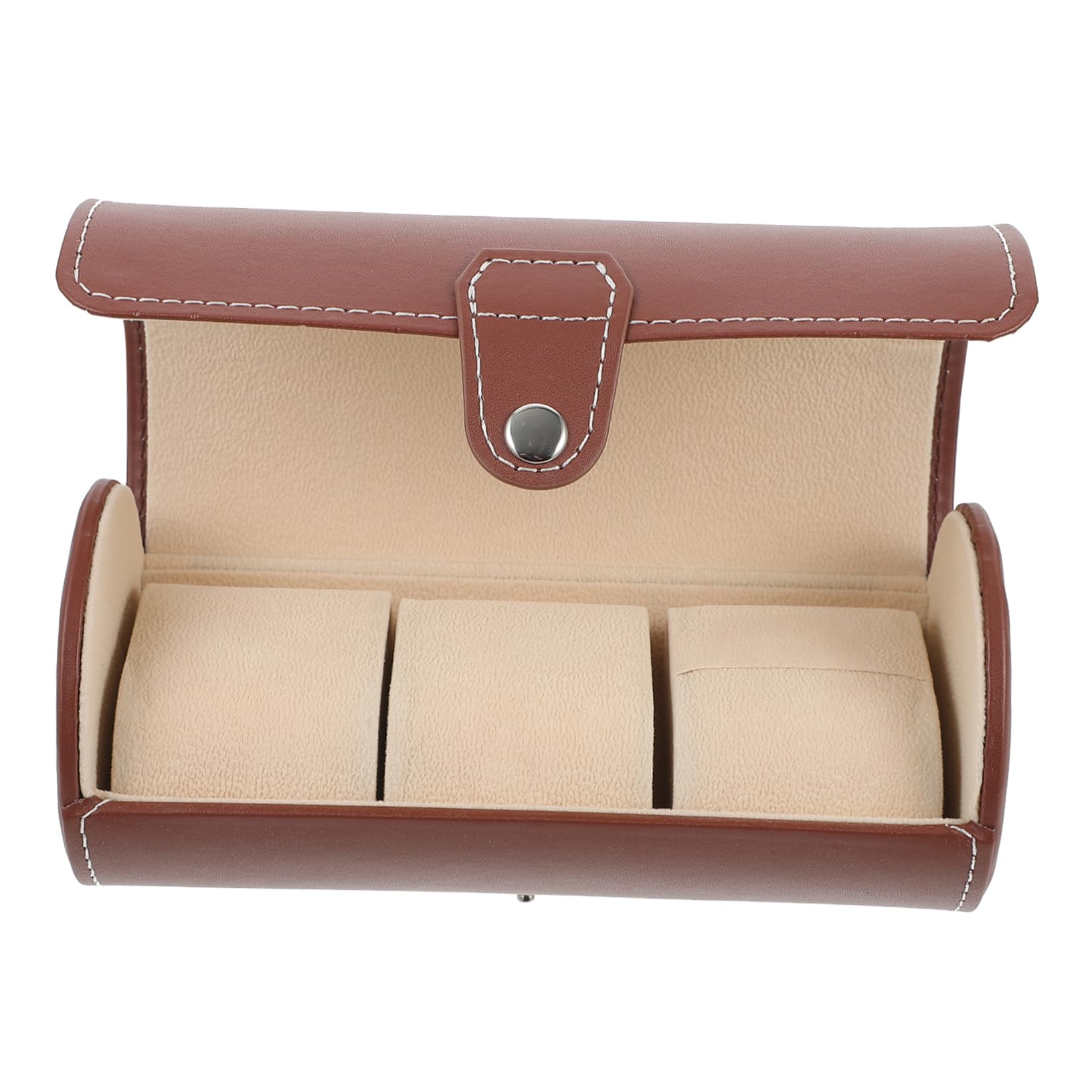 FOMIYES Watch Travel Case PU Leather Slot Organizer for Watches Jewelry for Travel Home Display Durable Wear Resistant Watch Storage