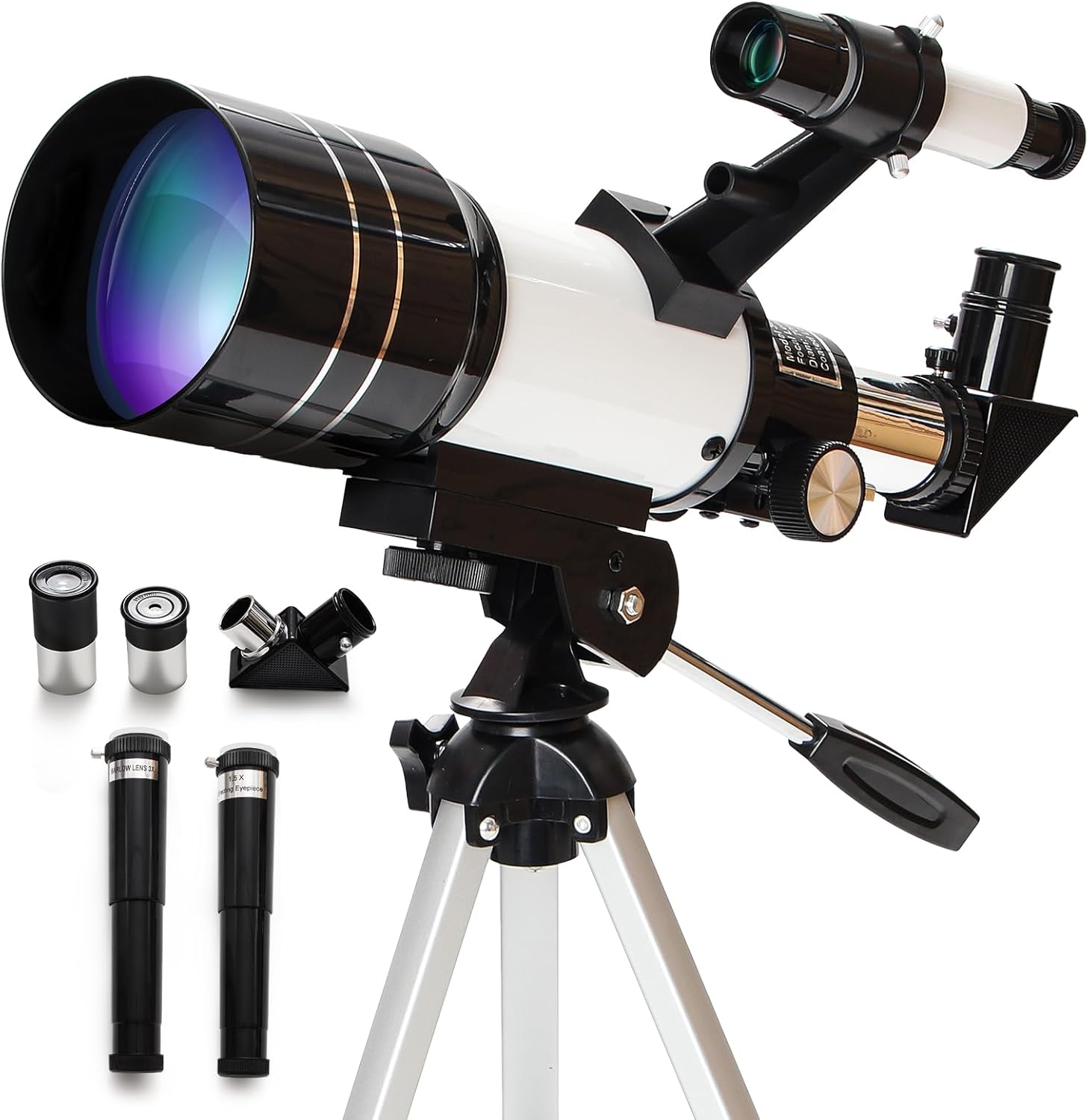 Aurosports Telescope for Adults - Aurosports 300mm Aperture 70mm Refractor Telescope for Kids & Beginners Astronomy