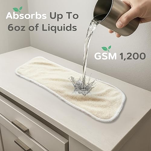 Miniatura 4 de Insertos de pañales de tela, paquete de 14 forros reutilizables de 4 capas para pañales de bolsillo, lavables, absorbentes y transpirables para