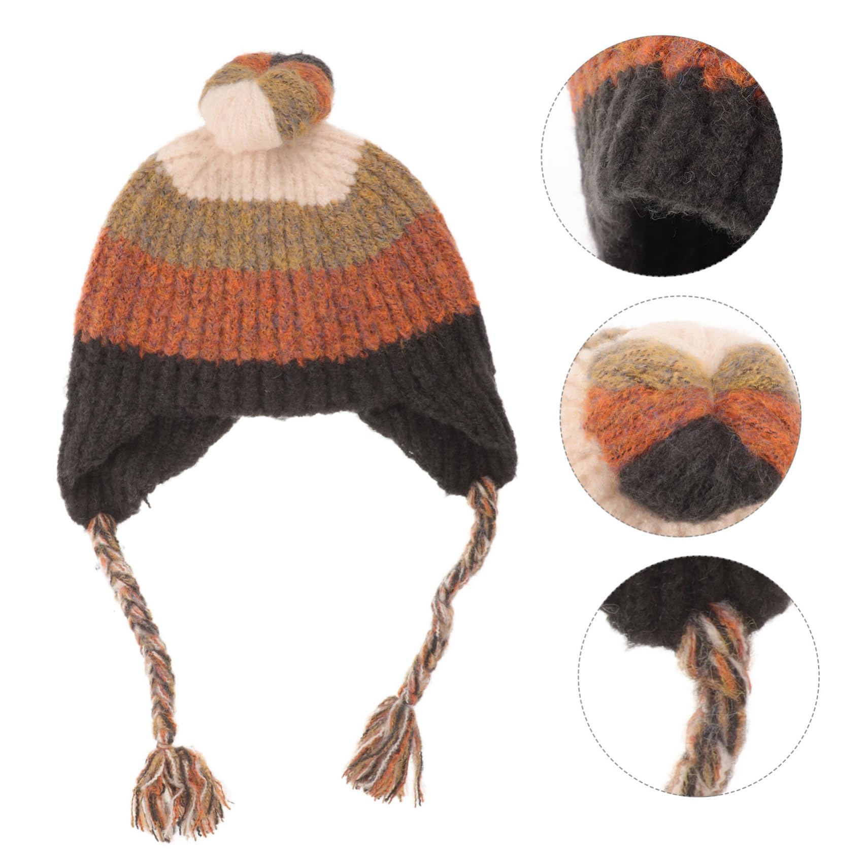 Holibanna gorro tejido con orejeras gorras sombrero del cubo de las señoras sombrero de mujer sombrero plegable tapa gorro termico gorros mujer sombrero de tejer gorro caliente hilo