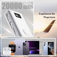 PZOZ 20000 mAh Power Bank 22.5W, iPhone Samsung iPad Drone Switch Gyorstöltés 3
