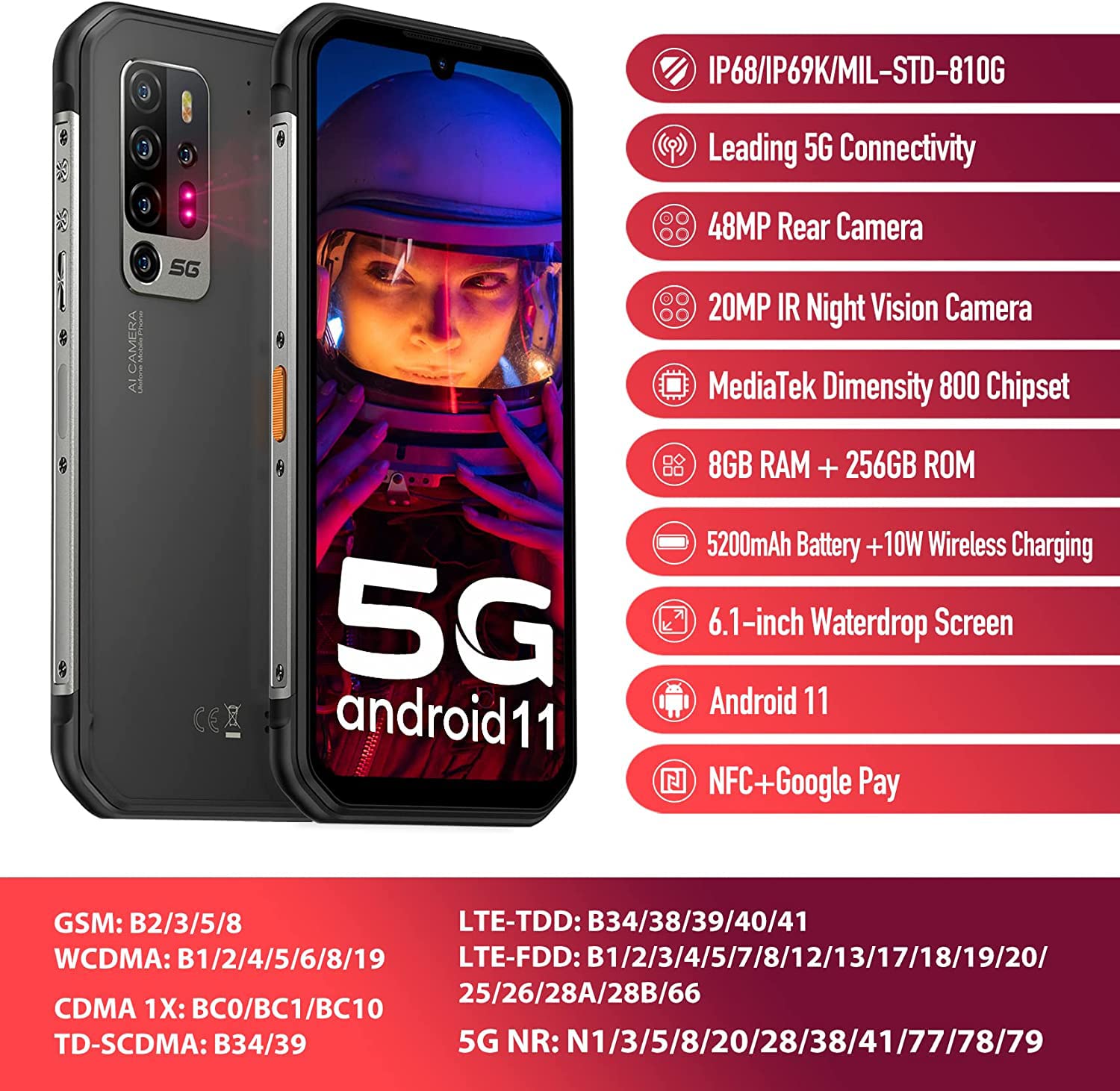 スマートフォン本体 ulefone ARMOR11 5G Ulefone Armor 11 5G【スペック】価格や発売日 | スマホBANK