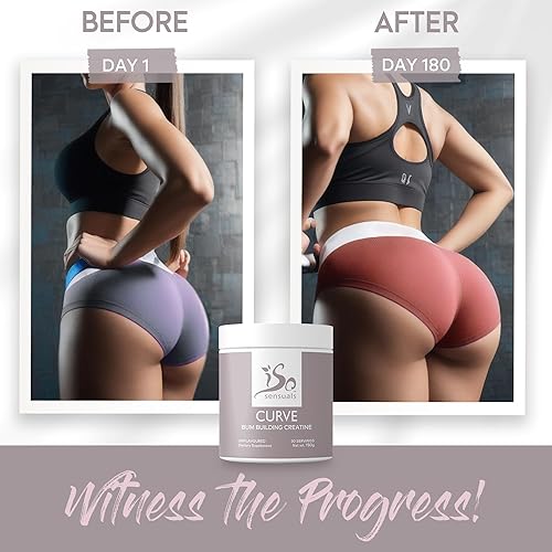 Miniatura 2 de IsoSensuals Curve Bum Building Creatine - Malla micronizada 200 para constructor de músculo liso para mujeres, potenciador de creatina para mujeres,