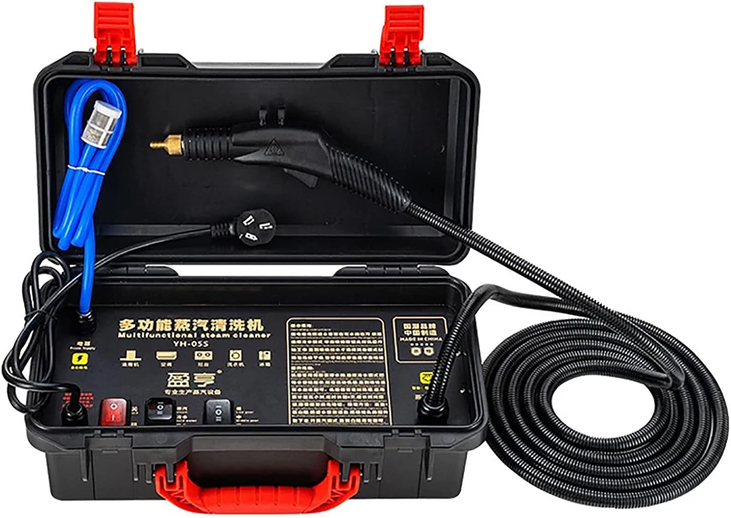 High Pressure Steam Cleaner, 3000W Handheld High Temp Portable Cleaning Machine for Heavy oils and Heavy Stains
