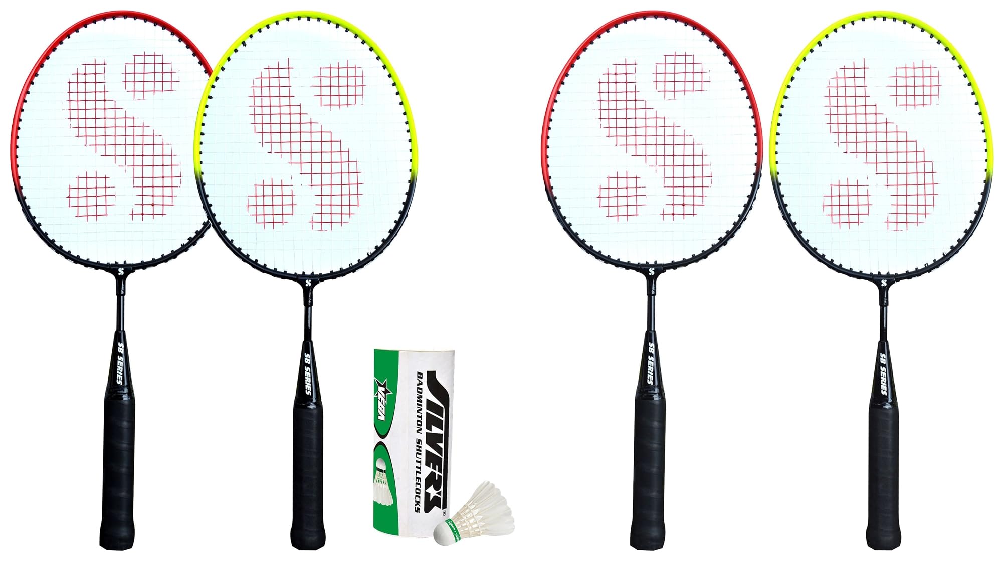 Silvers Kids SIL-Pedal Combo-5 Aluminum 2 Badminton Racquets and 3 Shuttlecocks Set, White & Silvers Kids SIL-Pedal Combo-4 Aluminum Badminton Racquet, Pack of 2 (B0C99P6RQG) Amazon Price History, Amazon Price Tracker