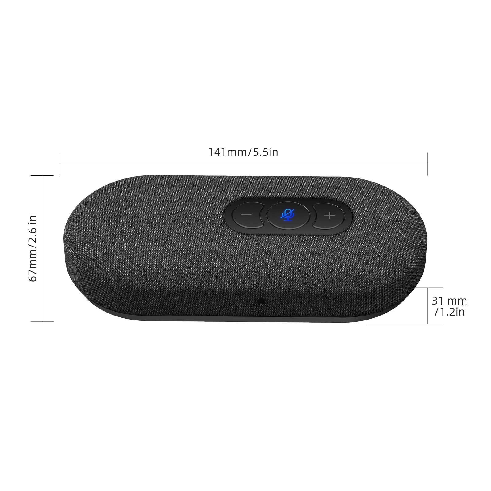 HUIOP Zestaw micro USB, przenośny mikrofon konferencyjny USB Wbudowany głośnik Hi-FI Wielokierunkowy mikrofon 360° z funkcją wyciszania regulacja głośności redukcja szumów wtyczka Dsp