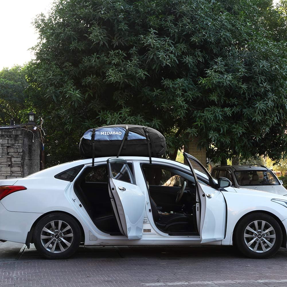 MIDABAO 20 Cubic Waterproof Duty Car Roof Top Carrier-Car Cargo Roof Bag Car Roof Top Carrier - Waterproof & Coated Zippers - for Cars with or Without Racks : Automotive