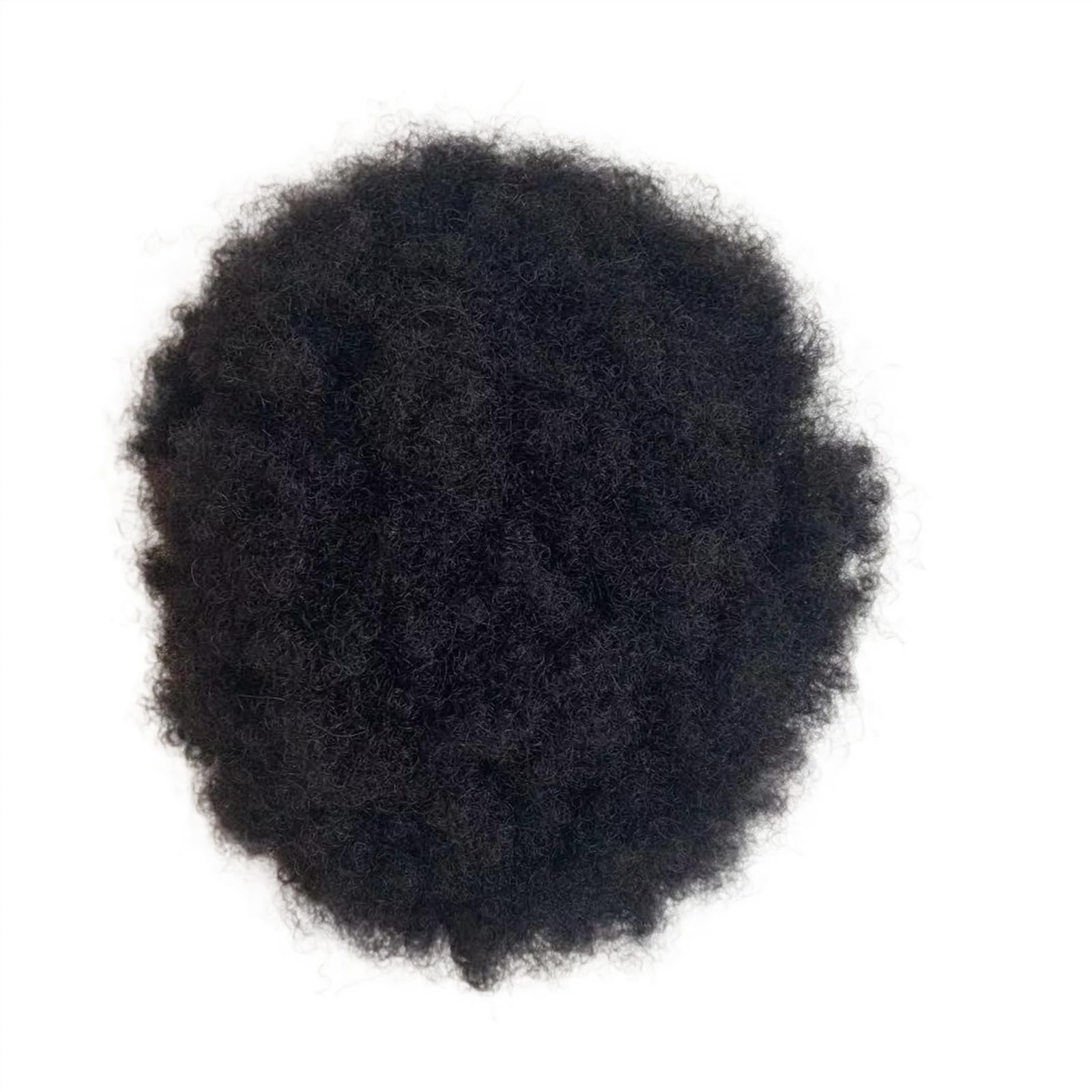 Tupecik męski Peruka męska pełna cienka skóra 0,04-0,06mm PU podstawa peruka z ludzkich włosów 4mm Afro kręcone włosy indyjskie Remy System treska naturalny kolor Treski(Natural Black 120%,7x9)
